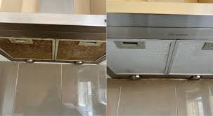 Before and after: rangehood clean by Sam's Oven & BBQ Cleaning, Gold Coast